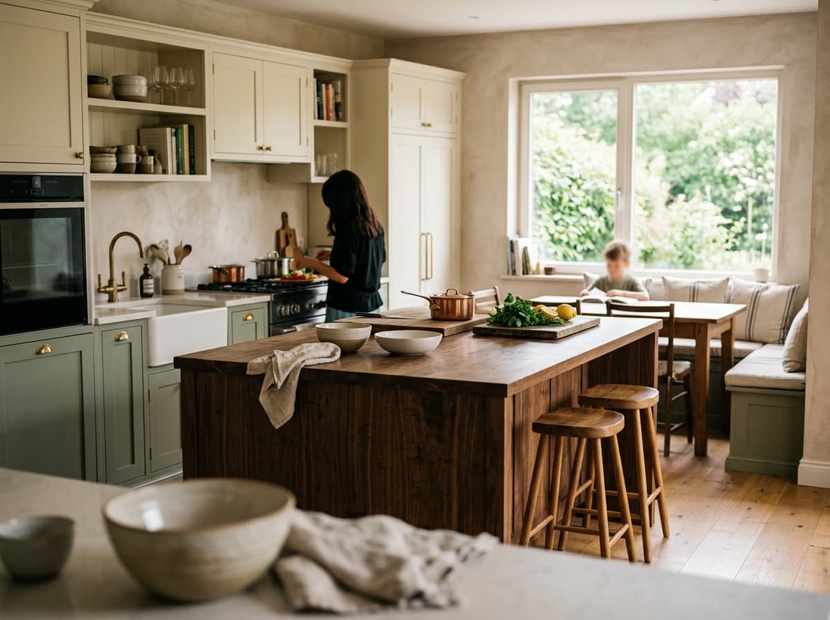 Cuisine posée à Bertrange, Luxembourg — Cuisine familiale avec snack