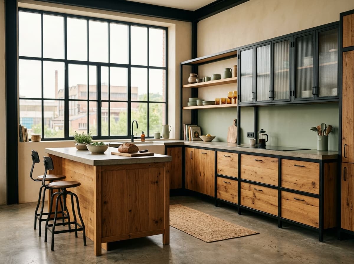 Cuisine posée à Esch-sur-Alzette, Luxembourg — Loft industriel Belval